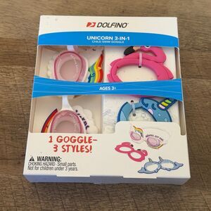 New unicorn toddler girl swim goggles